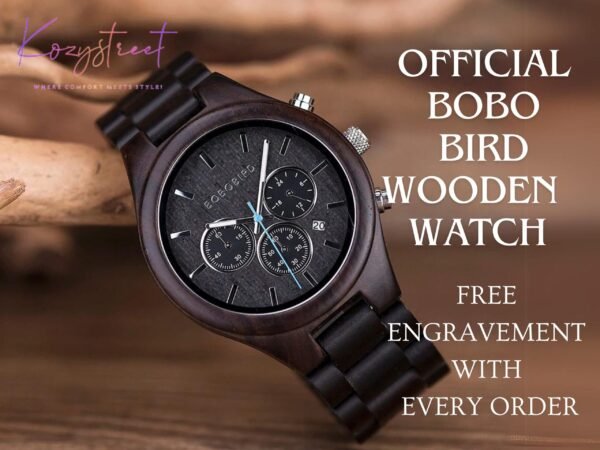 Personalized Wooden Watch for Groomsmen - Engraved Wedding Gift