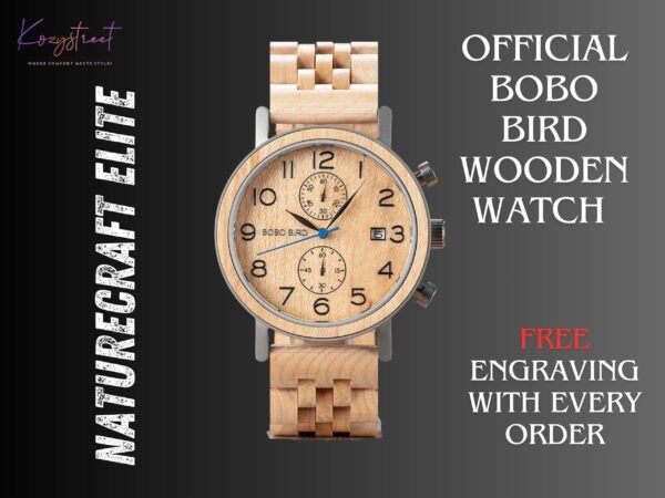 Personalized Wooden Watch for Dad - Engraved Birthday Gift