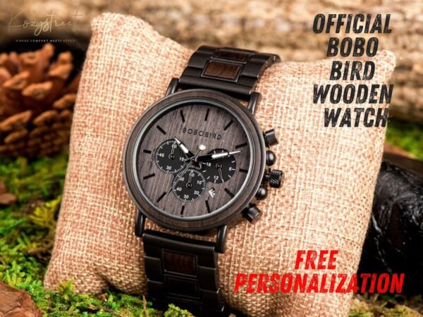 Personalized Wooden Watch for Groomsmen - Engraved Wedding Gift