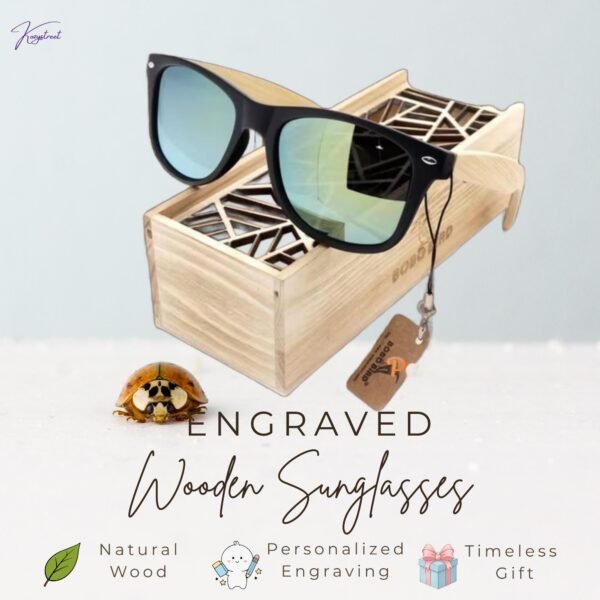 Personalized Wooden Sunglasses – Custom Wedding, Birthday & Party Gift