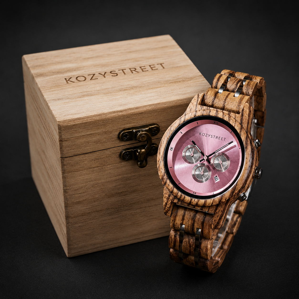 Elegant ladies wooden watch