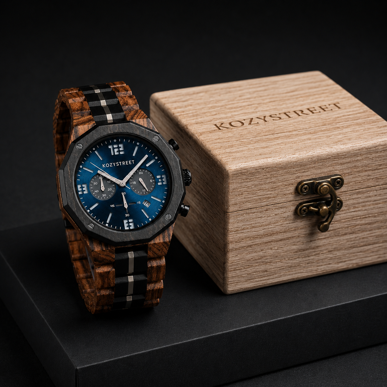 Latest Kozystreet personalized wooden watch model